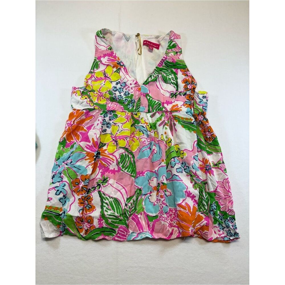 Lilly Pulitzer Bright Floral Nosey Posey Swing Baby Doll
Top Tank Size XL